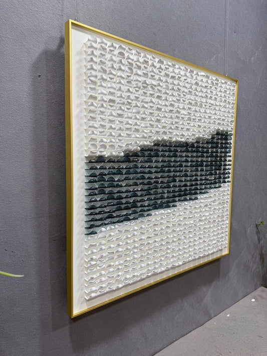 Slate Acrylic Abstract Wall Art - Square Design