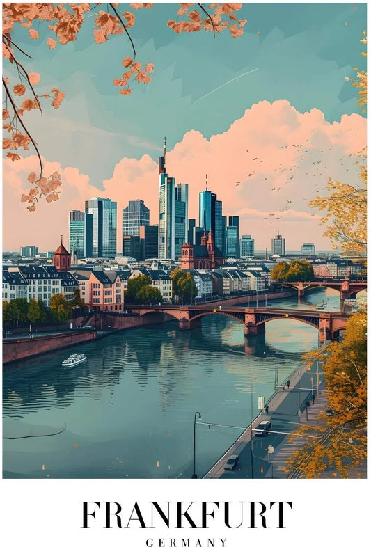 صورة أنيقة لمدينة فرانكفورت الألمانية