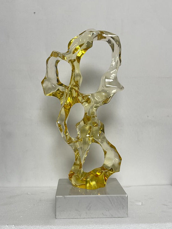 Gold Bubble Resin Marble Sculpture