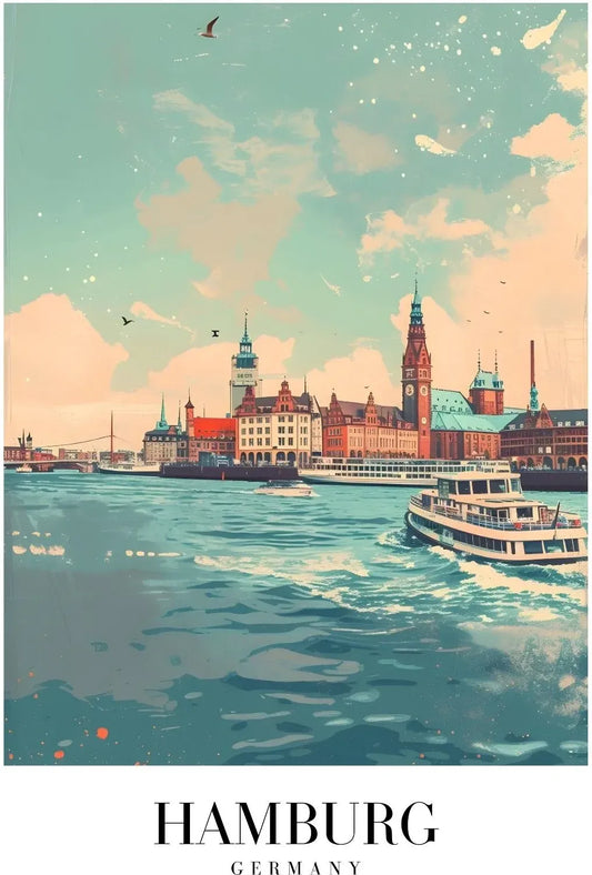 صورة أنيقة لمدينة هامبورغ الألمانية