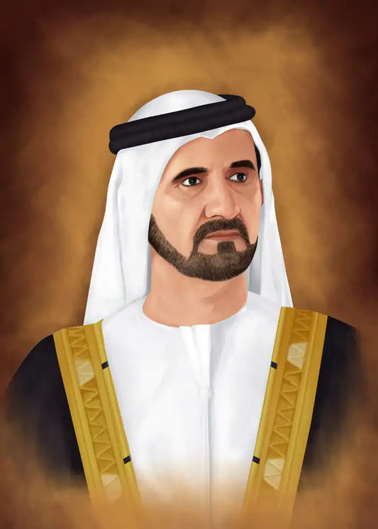 لوحة زيتية لصاحب السمو الشيخ محمد بن راشد آل مكتوم