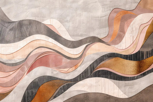 Layered Flow Acrylic Pink Gold
