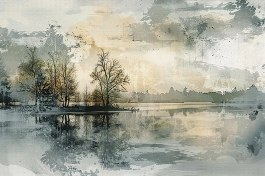 Misty Reflection Landscape
