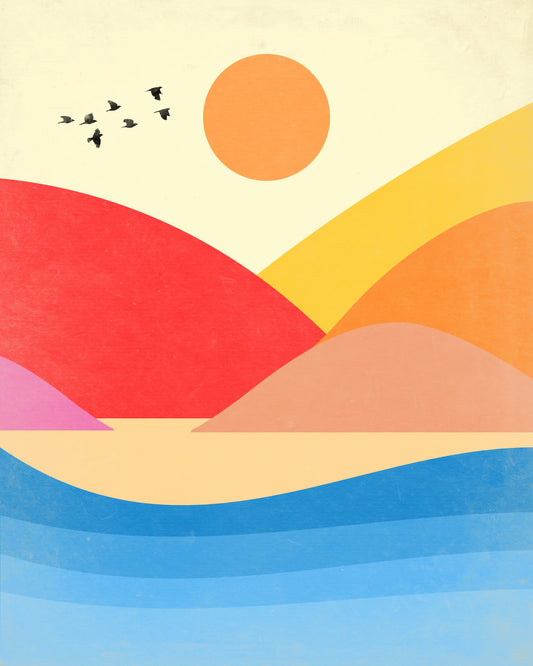 Mountain Scenery Pop Art