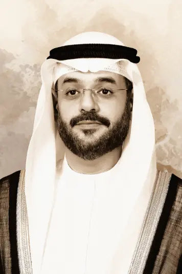 Sheikh Sultan bin Mohammed bin Sultan Al Qasimi Brown Texture Portrait